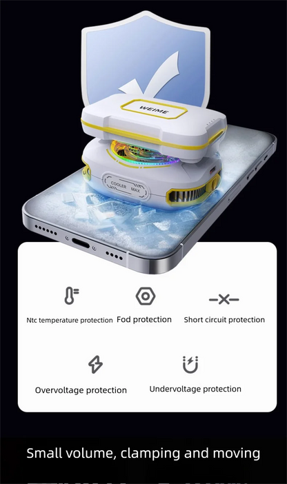 Magnetic Phone Semiconductor Cooler with Rechargeable Battery - 3000mAh Portable Phone Cooler for Gaming & Live Streaming, Clip-