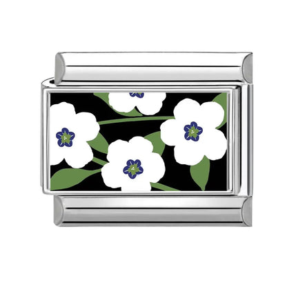 2025 Women's Fashion Colorful Flowers Oil Painting Style Series Italian Charms Fit 9mm Stainless Steel Bracelet DIY Jewelry Gift