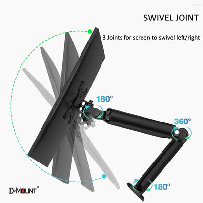 D-MOUNT DW150 Gas Spring 13"-32" TV Wall Mount 2-9KG LCD Monitor Holder  Lifting Swivel Stretch Stands Long Arm 75x75 100x100