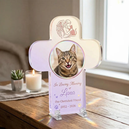 1pc Personalized Custom Pet Memory Plaque,Remembrance Souvenir,Table Decor,Custom Name & Date Text,Pet Lovers,Memorial Holiday