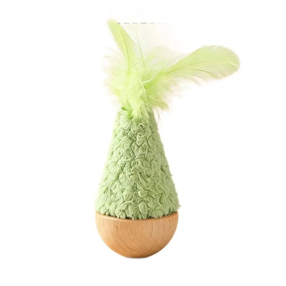 Creative Feather Tumbler Wobbler Bite-resistant Wobbler Design Interactive Cat Relaxed Non-toxic Tumbler Solo Play