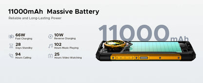 Phone robust DOOGEE S200 Ultra 5G AI 6,72 "Dimensity 7400 48 Go RAM (12 36) 1 To ROM battery 11000 mAh Android 15 NFC Smar