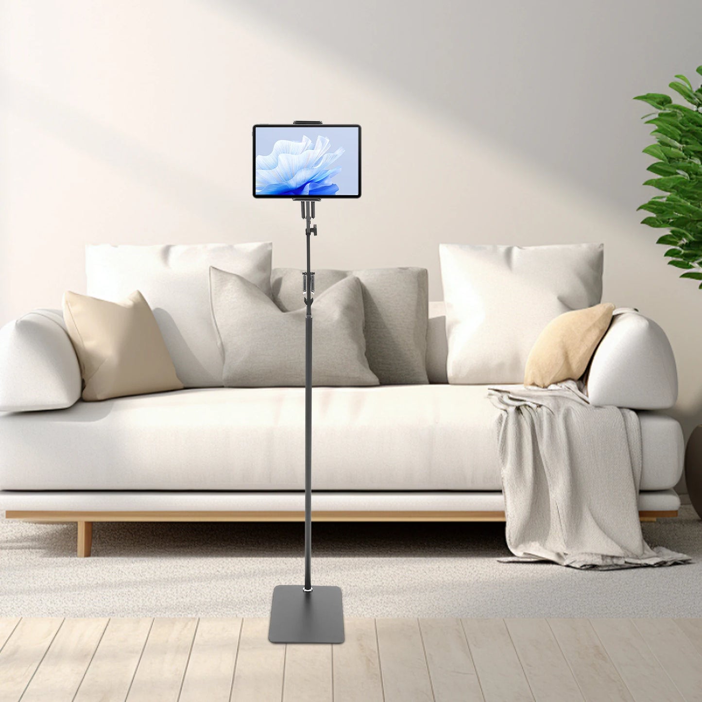 Universal Ipad Stand Floor Tablet Bracket Adjustable Flexible Rotation Phone Holder 360° Rotating Stand Support 4.72-7.09in