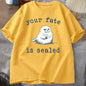 Your Fate Is Sealed T-Shirt Women Harajuku Funny Tshirt Animal Retro Y2k Fashion Top Short Sleeve Letter Print T Shirt Tops