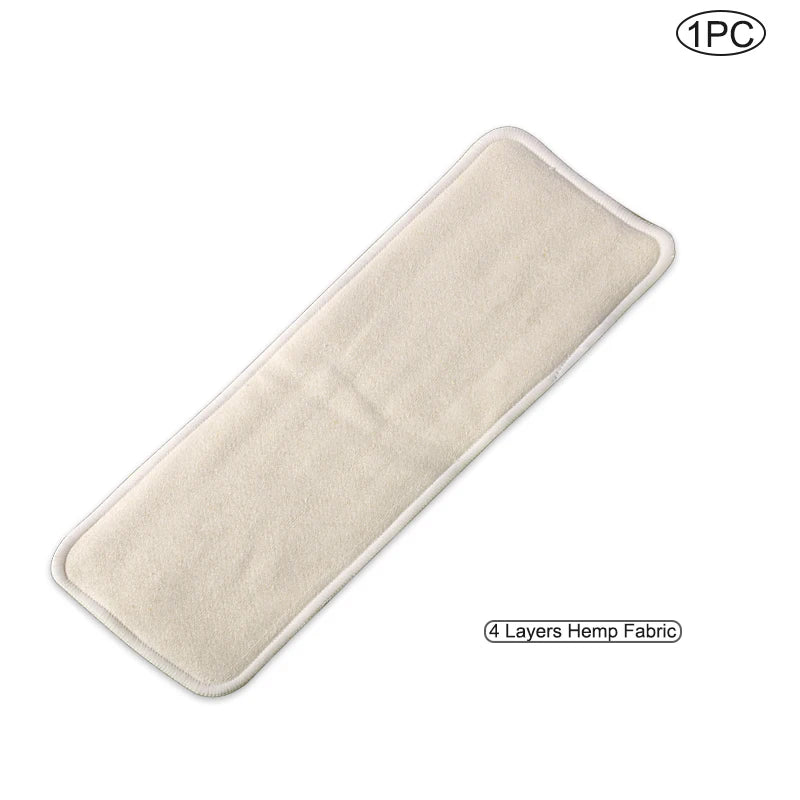1pc Hemp Fabric Washable Booster Liners Bamboo Charcoal Cloth Nappy Inserts Reusable Diaper Insert for Baby Pocket Cloth Diaper