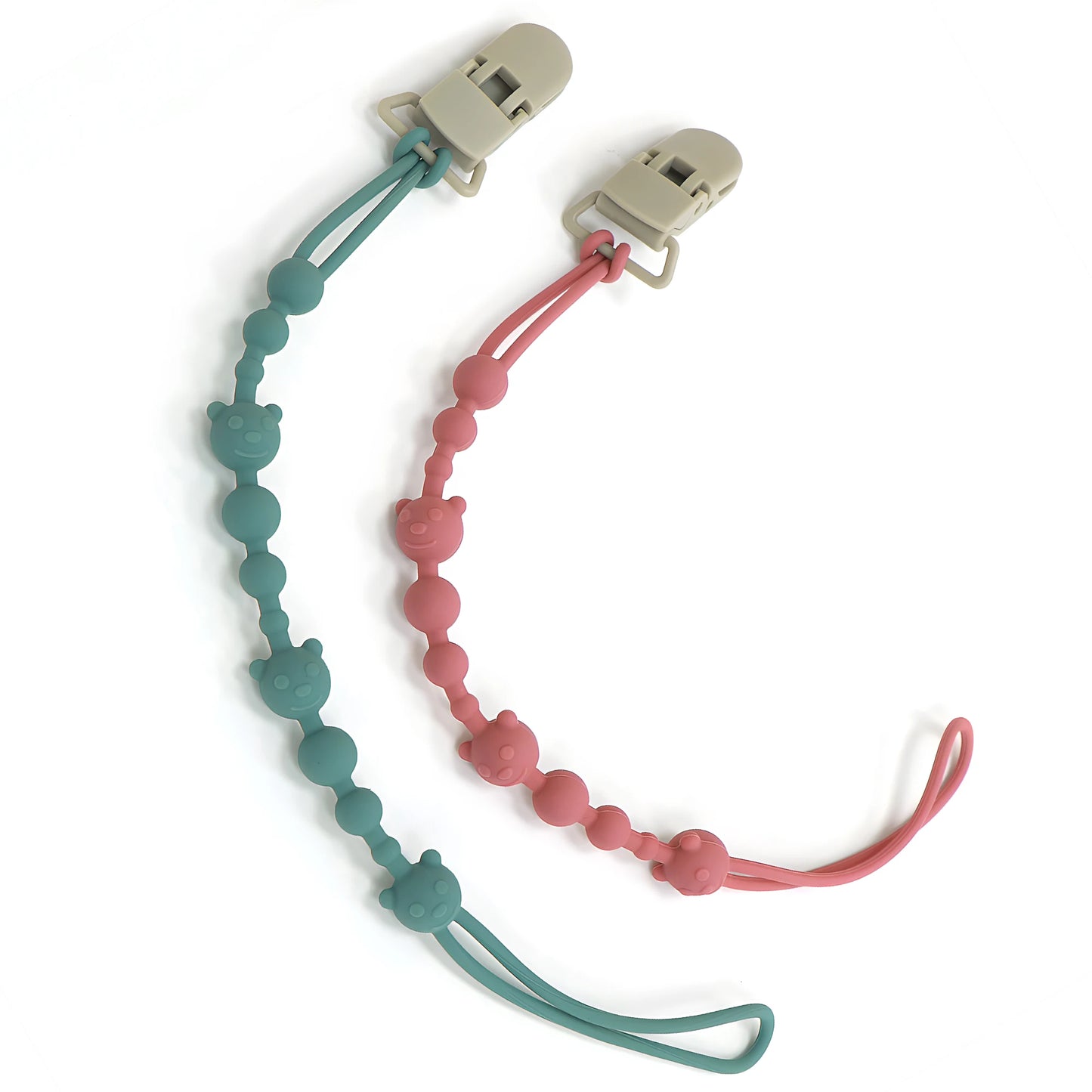 Soothing Pacifier Anti-chain Baby Stroller Teether Anti-loss Chain Baby Silicone Pacifier Clip Toy Biting Glue Lanyard
