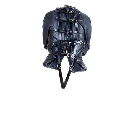 BDSM Leather Armbinder Restraint Straitjacket Sex Toy,Straight Jacket Bondage Adjustable Belt,Slave Cosplay Women's Sexy Costume