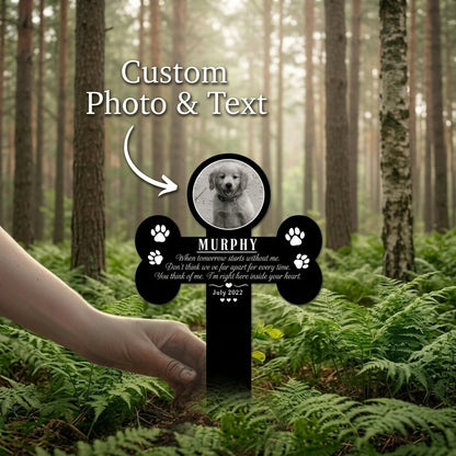 Personalized Pet Memorial Cross Stake, Custom Name & Date,Lawn Decor,Sympathy Present For Grieving Pet Owners,Pet Loss Keepsake