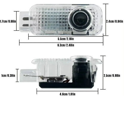 2pcs Car For QUTTRO Audi Sline A1 A3 A4 A5 A6 A7 Q3 Q5 Q7 TT B5 B6 B7 8P 8V 8P 8L S3 S4 Door logo Welcome Light Accessories