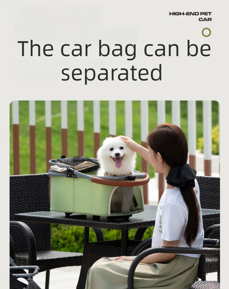 Lightweight Pet Strollers Carrier Car Foldable Travel Carrier for Cat Dog Detachable Pet Strollers Portable Pet Carrier Bag