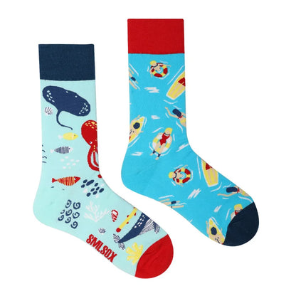 1 Pair Man Women Sock Original AB Tide Socks Colorful Cat Dog Koala Cow Cotton Socks Four Seasons Unisex Socks for Birthday Gift