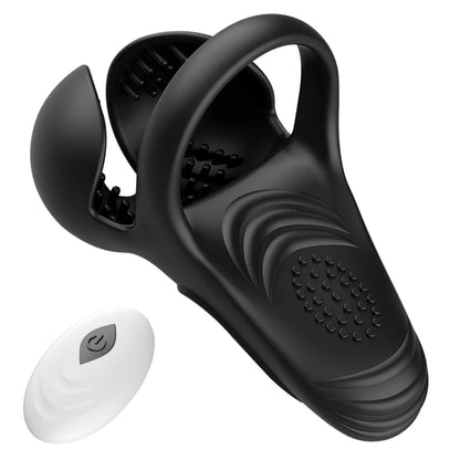 Penis Cock Ring Male Vibrator Perineal  Stimulator 10 Vibrating  Ejaculation Delay 360° Wrapping Testicle Adult Sexy Toy