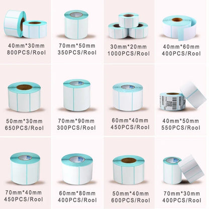 10 size Shipping Label stickers barcode Stickers Blank Paper label for Zebra Paper Adhesive Sticker Supermarket Blank sticker