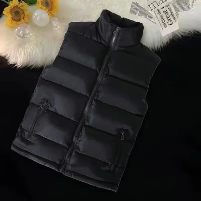 2026 Autumn Winter Men's Thicked Golden Velvet Warm Vest Fashion Solid Sleeveless Zipper Hooded Jacket Fake Fur Couple Waistcoat