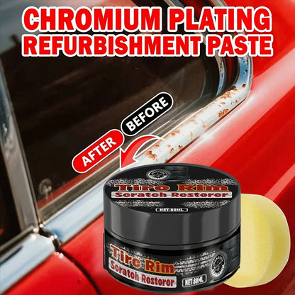 Universal Car Wheel Hub Repair Paste 80g - Scratch, Fade Removal for Aluminum Alloy & Chrome Rims, Tire polish wax