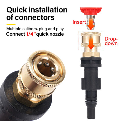 For Lavor Washing Gun Foam Pot Adapter 1/4 Quick Connector High Pressure Car Wash Accessories Optional Connector
