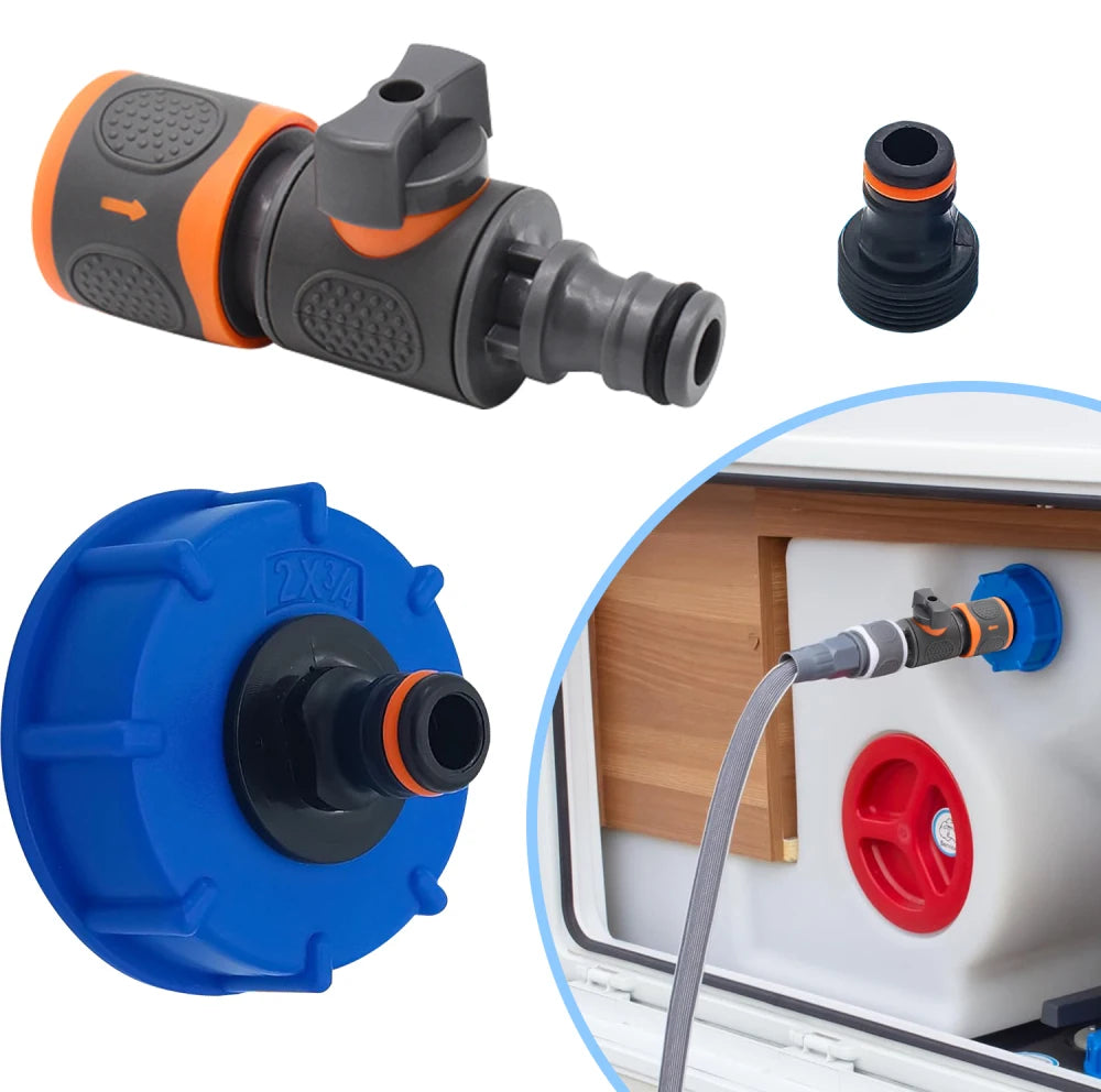 Water Tank Filling Adapter For Motorhome Caravan With Quick Coupling Base Control Set For Fuel Cap IG60 Coarse Thread Tools