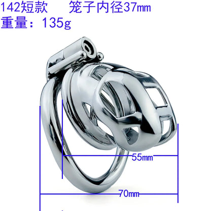 Stainless Steel Male Chastity Cage Penis CB Lock Device Metal Cage BDSM Erotic Infidelity Prevention Device Gay Adult Sex Toys