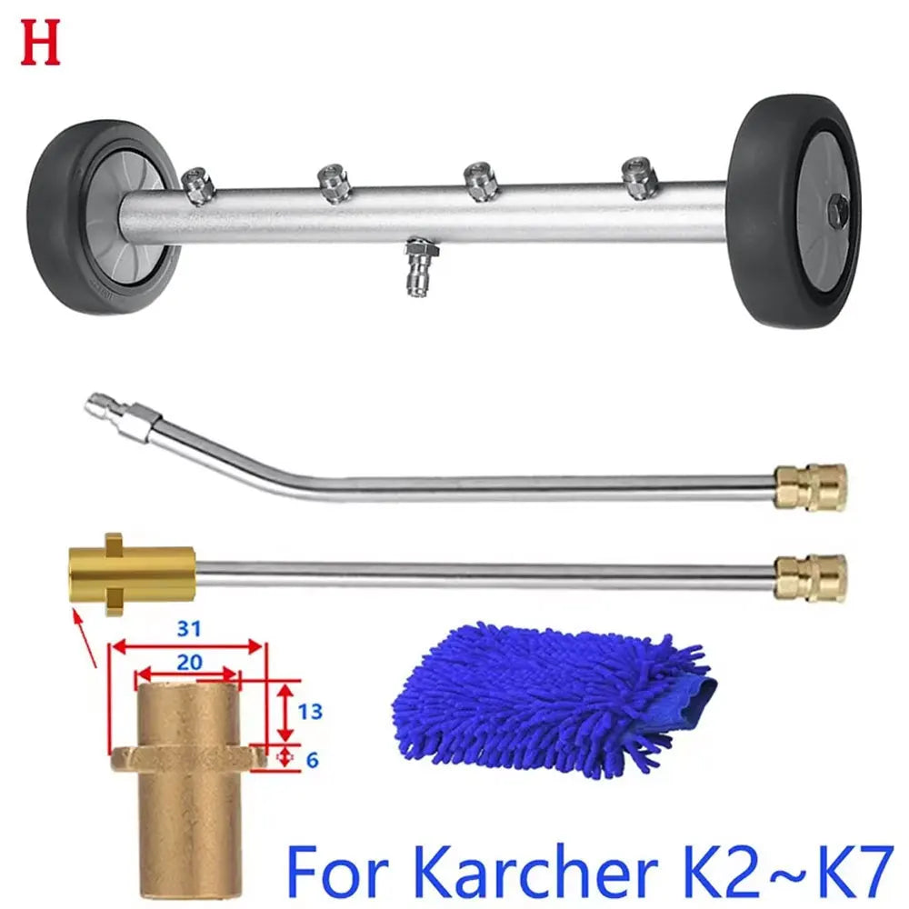 Undercarriage Cleaner Water Broom Car Chassis Wash For Karcher/Parkside/Black Decker Wash The Bottom Of The Car Washer Nozzles
