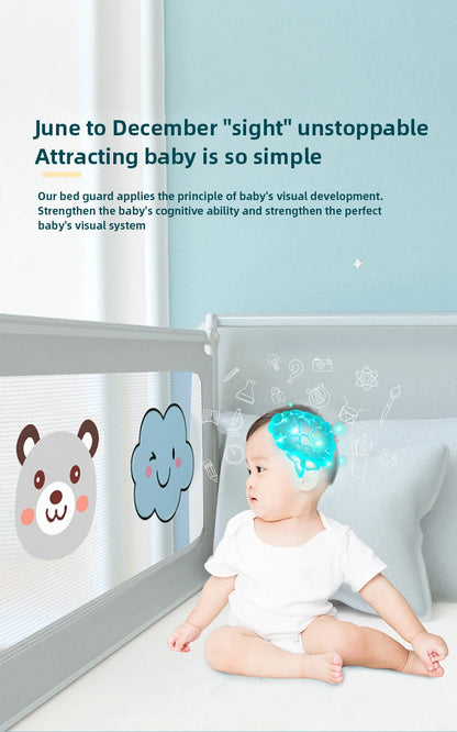IMBABY Bed Guardrail Liftable Crib Protectors Adjustable Handrail Bed Safety Children Washable Baby Safety Bed Barrier Bumper