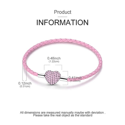 Original 925 Sterling Silver Bracelets 17-20CM Love Heart Flowers Butterfly Charms Beads Bracelet For Women Fashion Jewelry Gift