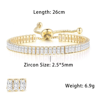 Fashionable Zircon Tennis Bracelets for Women Dazzling Various Shape Crystal Chain on Hand Trend Sexy Party Accessories Jewelry