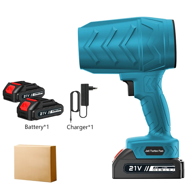 Electric Turbo Fan Blowers Dust Removal Air Blower Cordless Turbo Blower Jet Handheld Power Tools for 21V Makita Lithium Battery