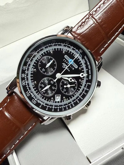 Zeppelin Airship Automatic Mens Watch Retro Business Commemorative Gift Fashion Leisure Timepiece Case New Watch
