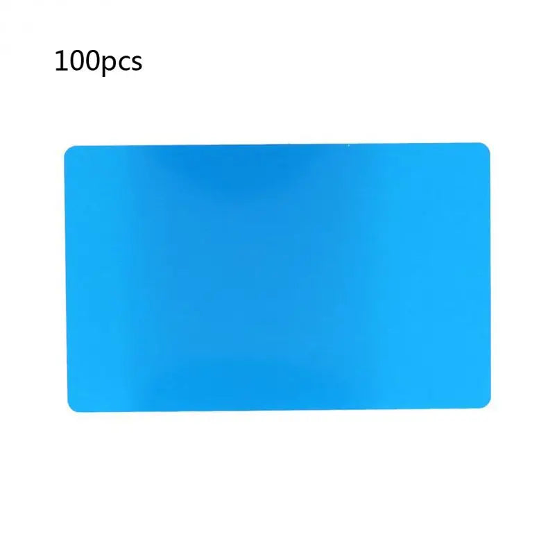 100 Pack Thick 0.18mm Business Cards Blanks Colored Finish Aluminum Metal Cards