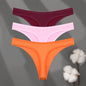 3Pcs/set Cotton Seamless Panties Comfort Underwear for Women Low Waist Breathable Thongs Sexy Solid Sport G-String Soft Lingerie