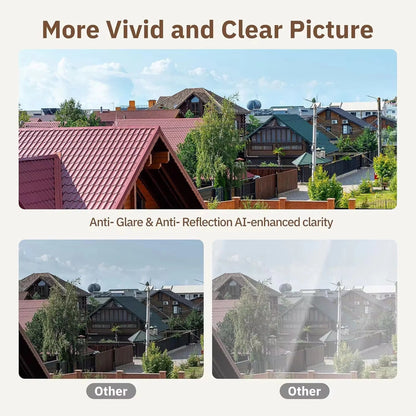 Mini Window Camera Replaces Outdoor Cameras 2.4/5GHz WiFi Camera 3MP Resolution Full-Color Night Vision Through Window Camera