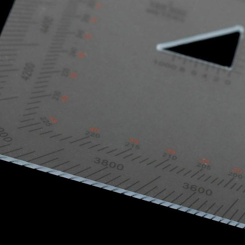 5x5'' Military MGRS Coordinate Scale Map Reading and Land Navigation Topographical Map Scale Protractor 3 Kinds of Scale