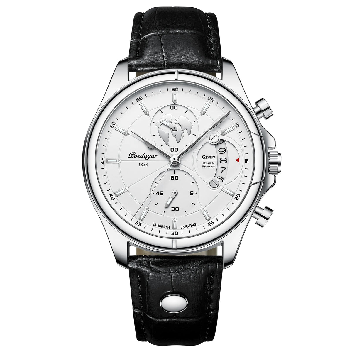 POEDAGAR Luxury Man Wristwatch Chronograph Date Waterproof Leather Men Watch Casual Quartz Men's Watches Sports Male Clock Reloj
