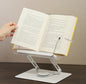 Adjustable Reading Stand360360-Degree Rotating Book Stand Foldable Desktop Bookshelf Elastic Clip Page Neck Protection Book Stan