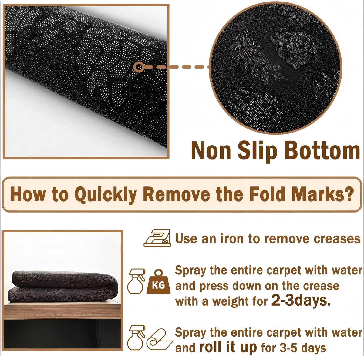 VIKAMA 2D Front Door Mat, Indoor And Outdoor Entrance Carpet, Floor Crack Illusion Carpet, Easy To Clean Carpet, Home Decoration