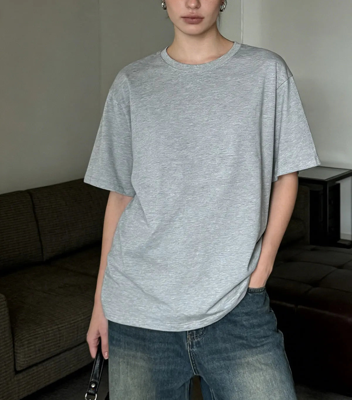100% Cotton T shirt Classic everyday Versatile Women's Men's Crew neck T shirt, Comfortable and Breathable Solid Unisex Tshirt