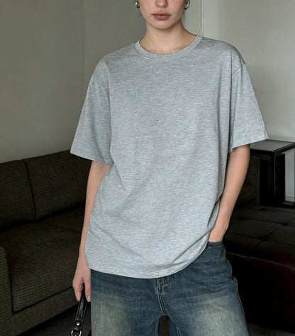 100% Cotton T shirt Classic everyday Versatile Women's Men's Crew neck T shirt, Comfortable and Breathable Solid Unisex Tshirt