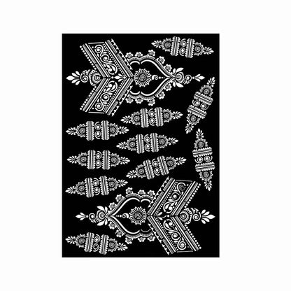 Flower Tattoo Stencil Reusable Henna Template for Hand and Body Henna Tattoo Design for Wedding Festival Party Tattoo Tools