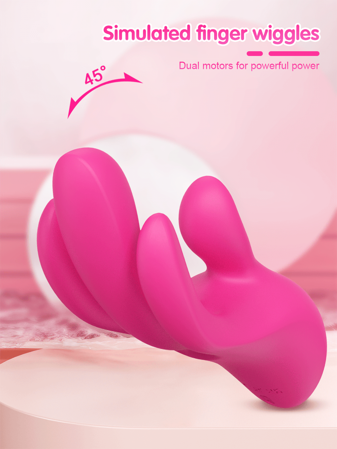Wiggle Finger Vibrator G-Spot Vagina Vibrator Clitoris Stimulator 3 in 1 Female Masturbation Adult Goods Sex Toy for Women