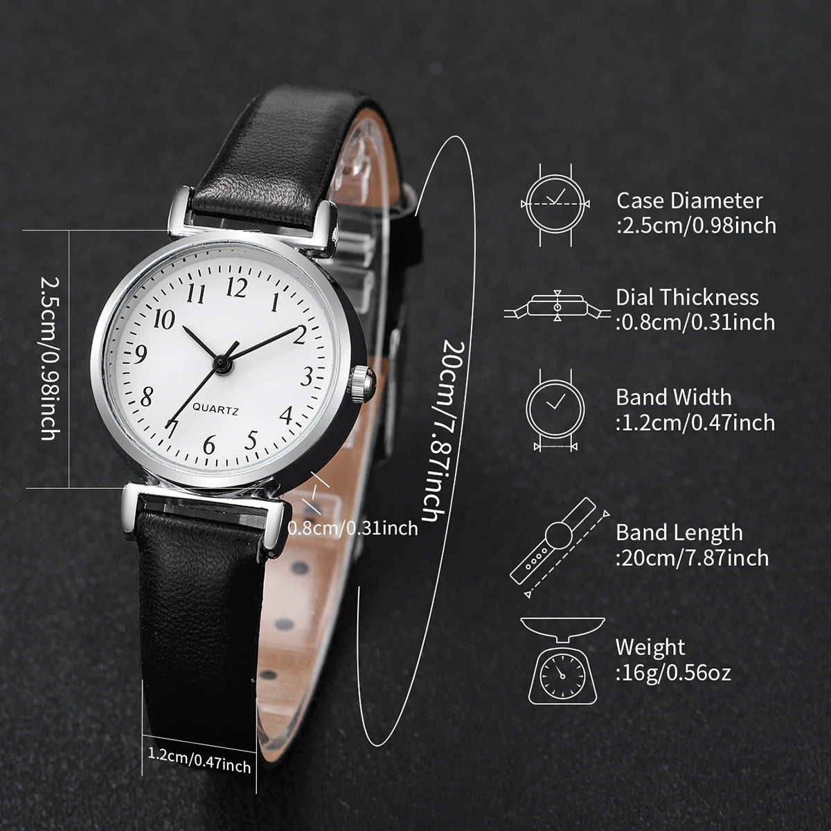 Fashion Small Dial Women Watches Simple Leather Band Analog Quartz Wristwatch for Ladies Clock Reloj Mujer（Without Box）