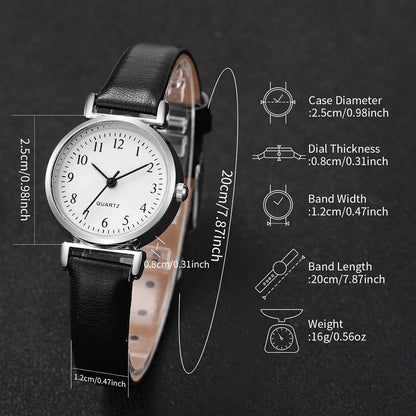 Fashion Small Dial Women Watches Simple Leather Band Analog Quartz Wristwatch for Ladies Clock Reloj Mujer（Without Box）