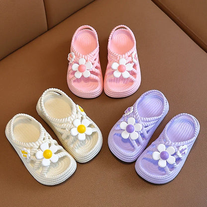 New Children's Slippers Summer Girls and Boys Bathroom Home Anti Slip Beach Shoes Soft Soled Baby Sandals