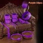 6-10Pcs/Set Sexual Bondage Handcuff Whip Adult Couple Sex Toys Tools Set Erotic Sex Toys for Woman Couples Leather BDSM Kits