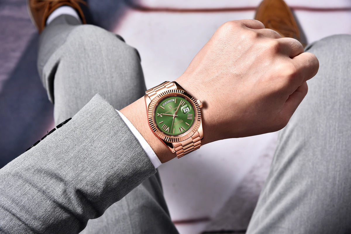 PAGANI DESIGN 2026 New Luxury Rose Gold DD40 Automatic Watch For Men 8285 Mechanical Wristwatch Men Stainless Steel Waterproof
