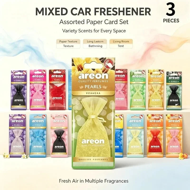 Areon Pearls Mesh Pouch Air Freshener Mixed Scent Bead‑Filled Hanging Fragrance Sachet 10‑40 Pcs