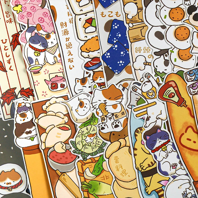 30 Sheets/Set Cute Cat Bookmark for Reading Creative Cat-Shaped Paper Bookmarks Decorative Paper Cards Stationery Gift