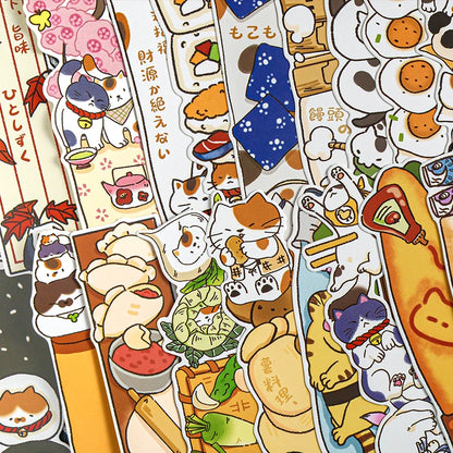 30 Sheets/Set Cute Cat Bookmark for Reading Creative Cat-Shaped Paper Bookmarks Decorative Paper Cards Stationery Gift