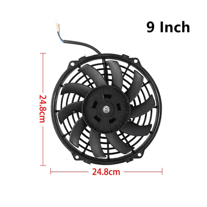 Universal 7/9/10/12/14/16 Inches 12V 80W 2100RPM Car Air Conditioning Electronic Radiator Cooling Fan Blade Electric Cool Kit