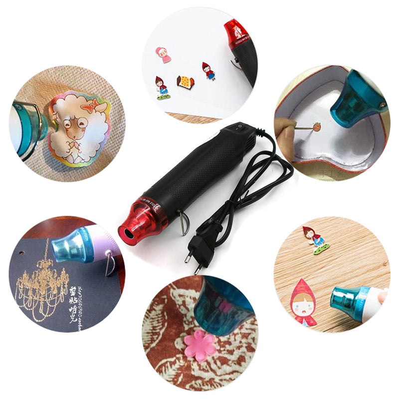 220V Hot Air Gun, Soldering Temperature Blower Eu Plug, Mini Heat Gun for Shrink Tubing, Car Wrapping & DIY Crafts