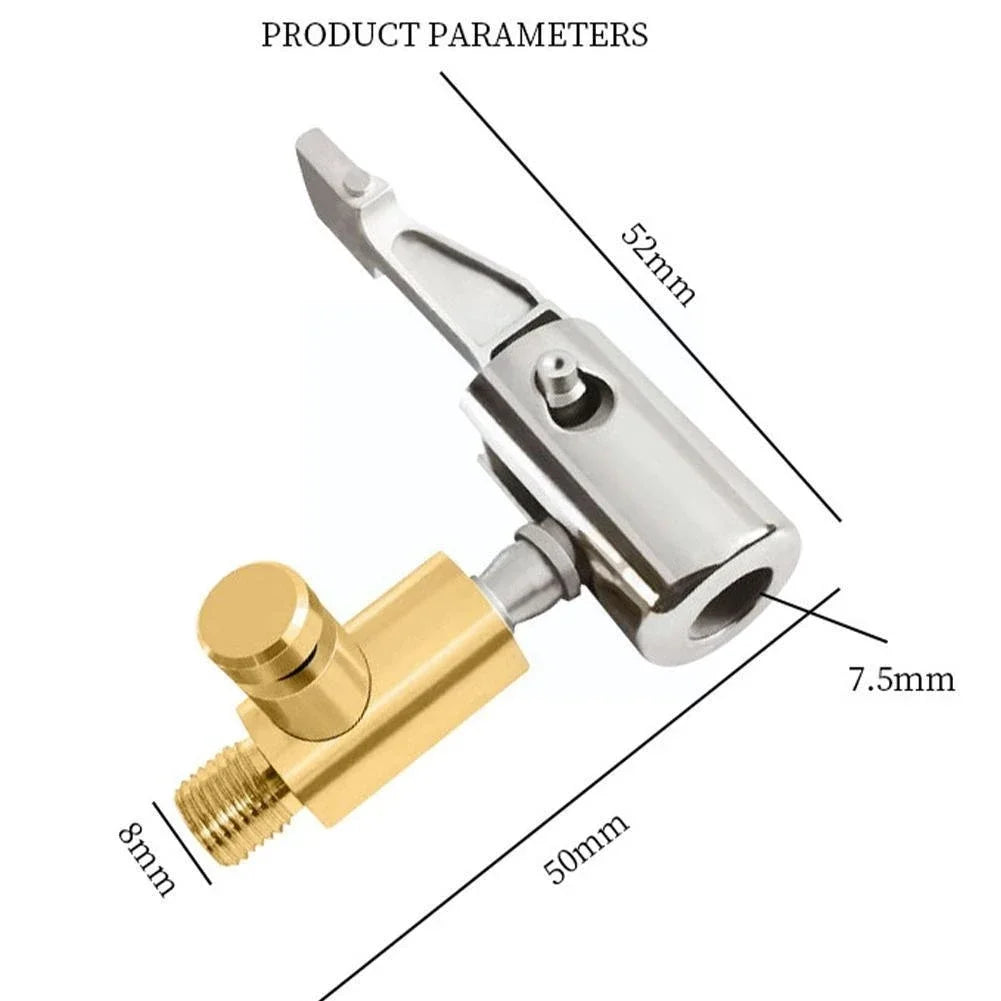 Portable Inflatable Pump for Car Tire Air Chuck Compressor Tire Inflator Tire Chuck with Barb Connector for Hose Repair